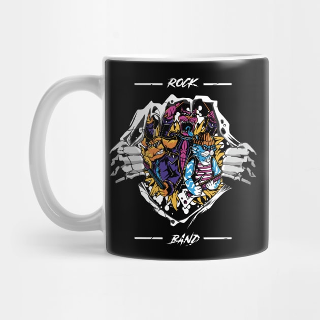 Animal Rock Band Dog and Cat by BC- One- Shop